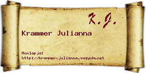 Krammer Julianna névjegykártya